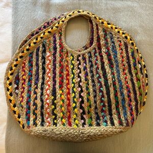 Like New Shiraleah Braided Jute Beach Tote